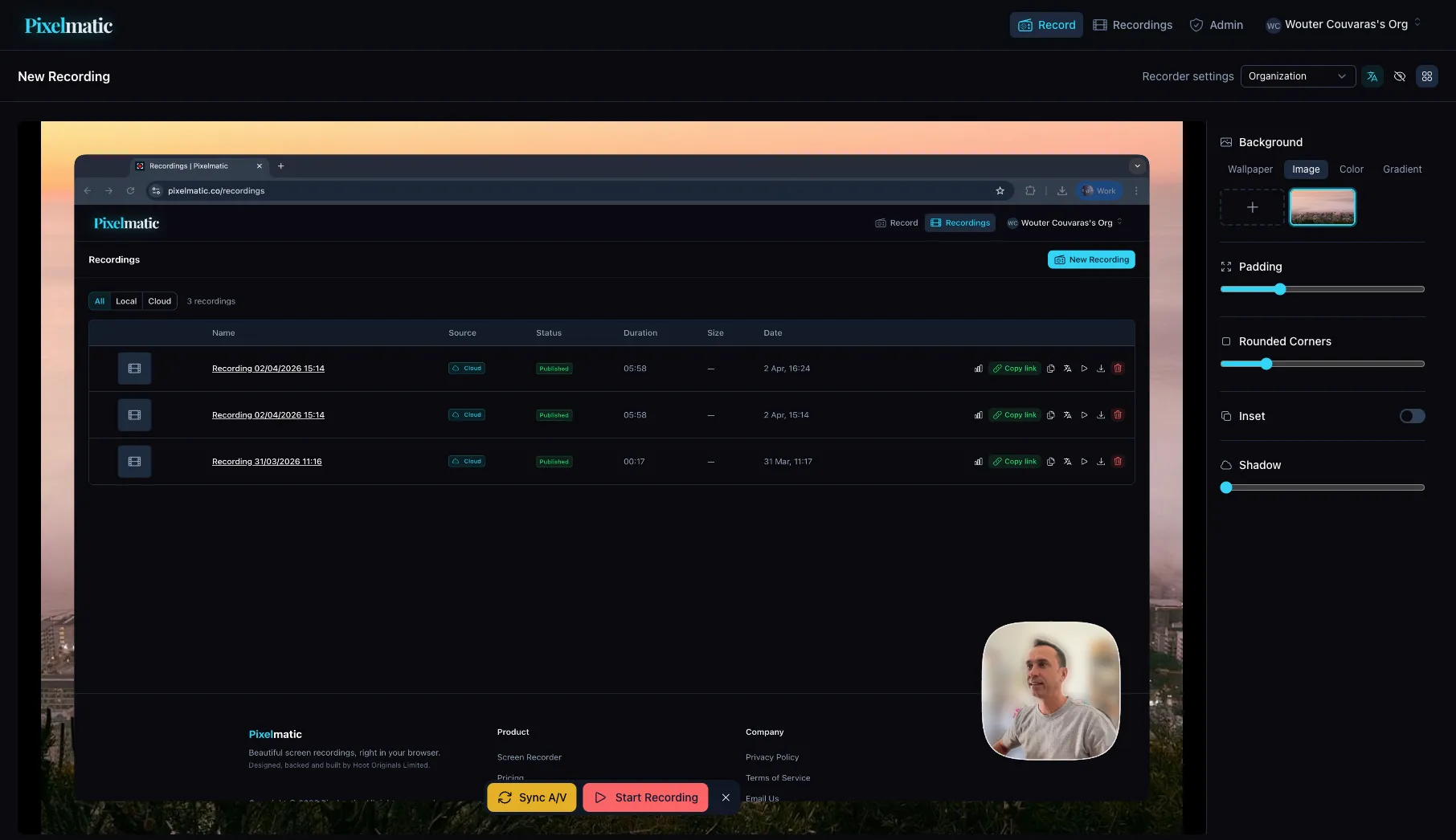 Pixelmatic recordings screenshot